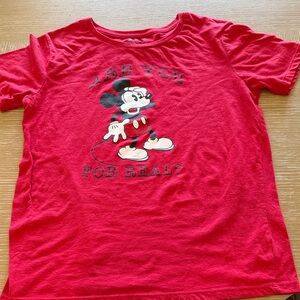 Disney Red Kids T-Shirt with Mickey Mouse Graphic